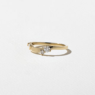 Radiant 2.0ct oval solitaire moissanite wedding band three quarter angled view