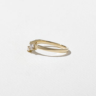 1.50ct Oval & Round Diamond Moissanite Solitaire Engagement Ring With Matching Curved Band