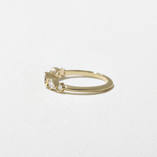 2.0ct Marquise & 1.40ct Round Cut Moissanite Toi Et Moi Engagement Unique Ring Designs With Matching Band