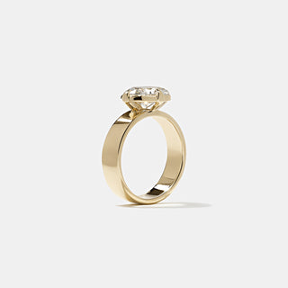 2.0ct Oval Cut East West Diamond Unique Band Engagement Ring