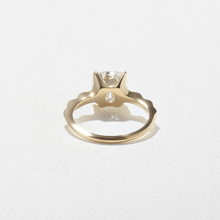 3.0ct Cushion Cut Diamond Unique Band Engagement Ring