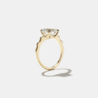 3.0ct Cushion Cut Diamond Unique Band Engagement Ring