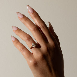1.50ct Oval Cut Diamond Unique Band Engagement Ring