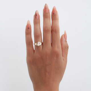 1.50ct Oval Cut Diamond Bezel Cradled Band Engagement Ring