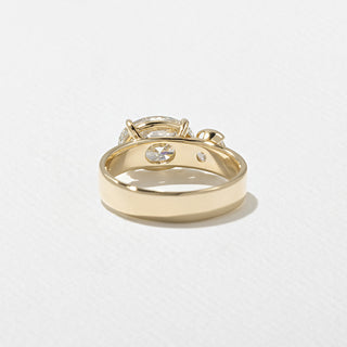 2.30ct Oval & Round Cut Diamond Unique Engagement Ring