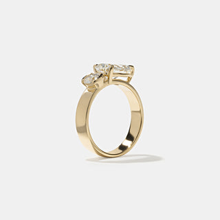 1.90ct Pear & Round Cut Diamond Unique Engagement Ring