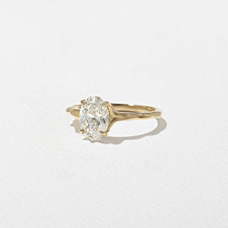 1.50ct Oval Cut Diamond Unique Band Engagement Ring