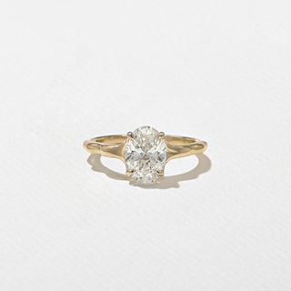 1.50ct Oval Cut Diamond Unique Band Engagement Ring