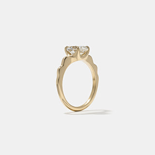 1.50ct Oval Cut Diamond Unique Band Engagement Ring