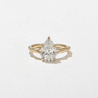 1.70ct Pear Cut Diamond Unique Band Engagement Ring