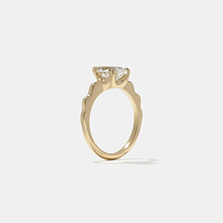 1.70ct Pear Cut Diamond Unique Band Engagement Ring