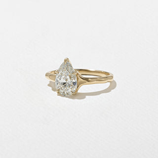 1.70ct Pear Cut Diamond Unique Band Engagement Ring