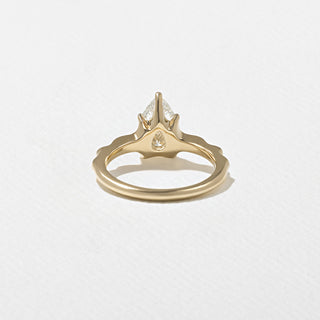 1.70ct Pear Cut Diamond Unique Band Engagement Ring