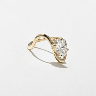 1.75ct Oval Cut Curved Unique Diamond Rings Engagement With Matching Band