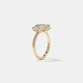 2.0ct Marquise & 1.40ct Round Cut Moissanite Toi Et Moi Engagement Unique Ring Designs With Matching Band