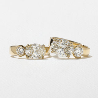 2.30ct Oval & Round Cut Diamond Unique Engagement Ring