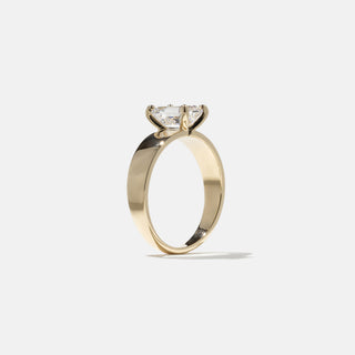 1.0ct Emerald Cut Diamond Unique Band Engagement Ring