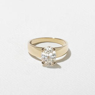 1.75ct Oval Cut Diamond Unique Band Engagement Ring