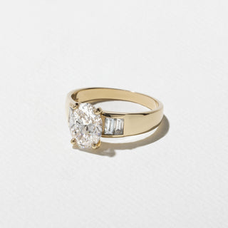 1.50ct Oval Cut Diamond Unique Five Stone Band Engagement Ring