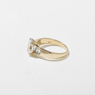 1.50ct Oval Cut Diamond Unique Five Stone Band Engagement Ring