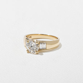 1.20ct Round Cut Diamond Unique Five Stone Band Engagement Ring