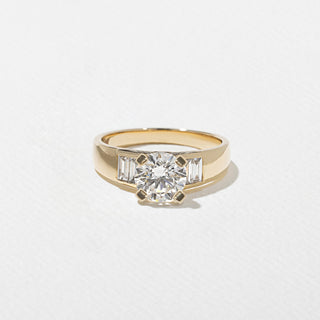 1.20ct Round Cut Diamond Unique Five Stone Band Engagement Ring