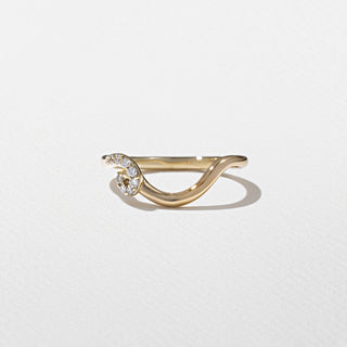 2.0ct Pear Moissanite Diamond By Pass Setting Engagement Ring With Matching Curved Band
