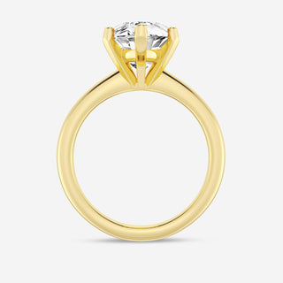 Bold 1.0ct marquise solitaire moissanite ring top view