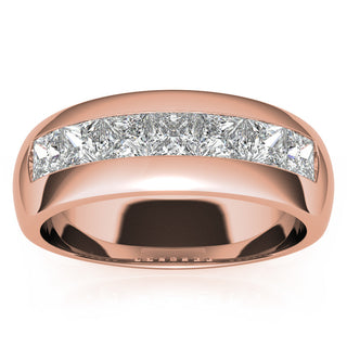 1.96ct Princess Cut Channel Moissanite Men's Wedding Band