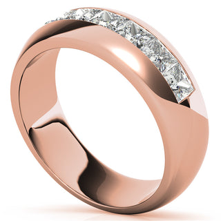 1.96ct Princess Cut Channel Moissanite Men's Wedding Band