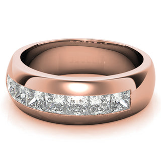 1.96ct Princess Cut Channel Moissanite Men's Wedding Band
