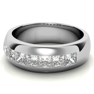 1.96ct Princess Cut Channel Moissanite Men's Wedding Band