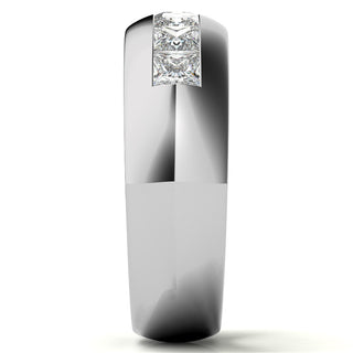 1.96ct Princess Cut Channel Moissanite Men's Wedding Band