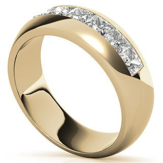 1.96ct Princess Cut Channel Moissanite Men's Wedding Band
