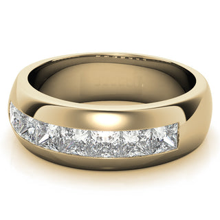 1.96ct Princess Cut Channel Moissanite Men's Wedding Band
