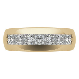 1.96ct Princess Cut Channel Moissanite Men's Wedding Band