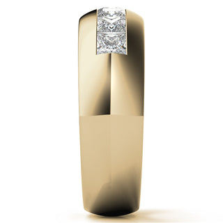 1.96ct Princess Cut Channel Moissanite Men's Wedding Band