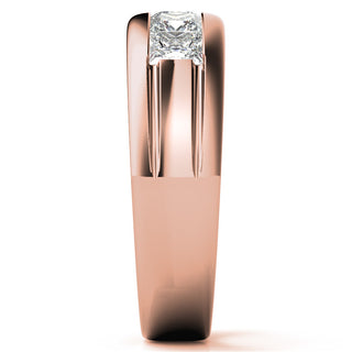 Princess Cut Channel Moissanite Men's Diamond Wedding Band