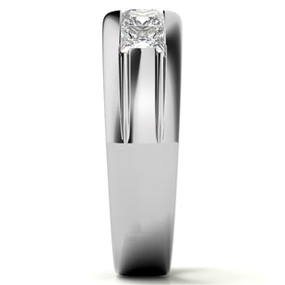 Princess Cut Channel Moissanite Men's Diamond Wedding Band