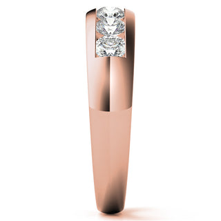 Round Brilliant Cut Moissanite Wedding Band Anniversary angle view