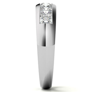 Round Brilliant Cut Moissanite Wedding Band Anniversary top view