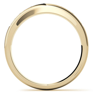 Round Brilliant Cut Moissanite Wedding Band Anniversary detail view