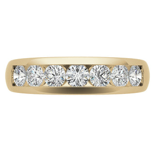 Round Brilliant Cut Moissanite Wedding Band Anniversary band view