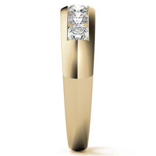 Round Brilliant Cut Moissanite Wedding Band Anniversary full view