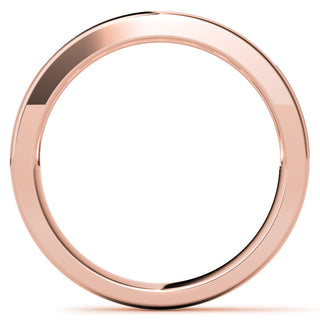 Princess Brilliant Cut Solitaire Moissanite Wedding Band close up