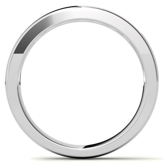 Princess Brilliant Cut Solitaire Moissanite Wedding Band front view