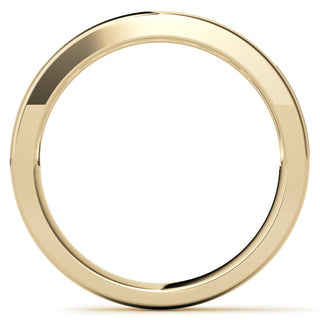 Princess Brilliant Cut Solitaire Moissanite Wedding Band detail view