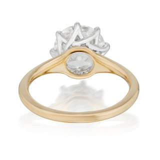 solitaire moissanite ring refined side profile