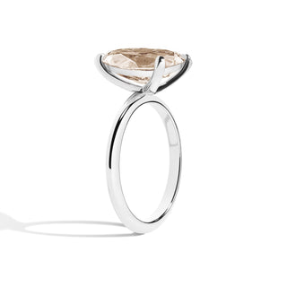 vintage moissanite ring oval hand view