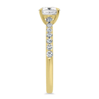 3 CT Cushion Cut Pave Set Moissanite Diamond Engagement Ring
